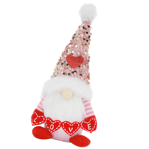 3Pcs Söt Valentinsfirande Tomtedocka Festdekor Romantisk Present 2