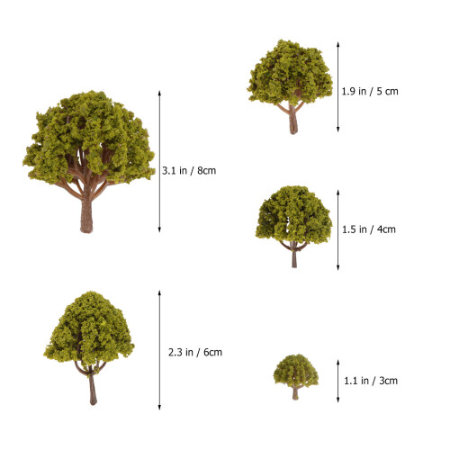 20 Stuks Model Landschap 3 Cm - 8 Cm Groen 1