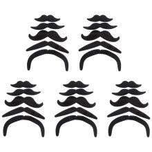 25St Falska Mustascher Självhäftande Kostym