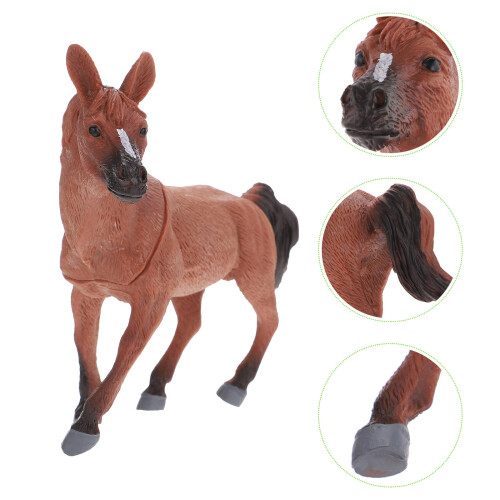 Simulation Hästfigur Plast Djurmodell För Barns Kognitiva Lek 1