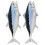 2 Delar Havsfiskfigur, Simulerad Fiskstaty, Modell 9