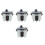 4St Mini Riskokare Vit Plast Dockhus Miniatyr 11