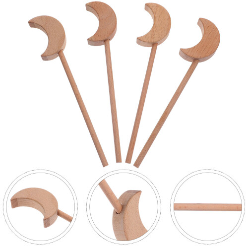 4Pcs Träfärgrisstavar Färgspön Barn Diy 2