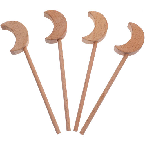 4Pcs Träfärgrisstavar Färgspön Barn Diy 1