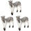 3 Delar Simulerad Zebra Modell Leksak För Barn 2