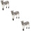 3 Delar Simulerad Zebra Modell Leksak För Barn 4