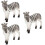 3 Delar Simulerad Zebra Modell Leksak För Barn 6