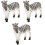 3 Delar Simulerad Zebra Modell Leksak För Barn 3