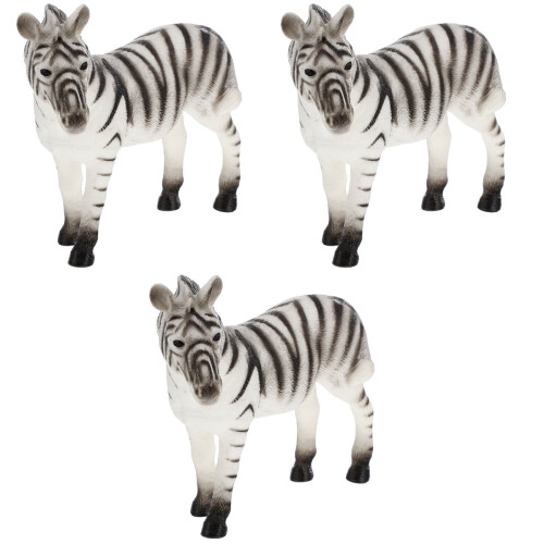 3 Delar Simulerad Zebra Modell Leksak För Barn 2