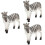 3 Delar Simulerad Zebra Modell Leksak För Barn 7