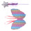 2Pièces Ensemble Enfants Ailes Tissu Violet Baguette 1