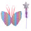 2Pièces Ensemble Enfants Ailes Tissu Violet Baguette 4