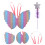 2Pièces Ensemble Enfants Ailes Tissu Violet Baguette 5