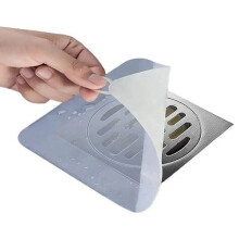 Siliconen badstop, wegwerp doucheafvoer haarvanger met geurwerende hoes voor diverse toepassingen, 20,3 x 20,3 cm (2 stuks)