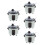 5St Mini Riskokare Vit Plast Dockhus Accessoar 10