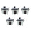 5St Mini Riskokare Vit Plast Dockhus Accessoar 11