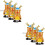 6 Pcs Julvinter Vinds Leksaker Julklockverk Present 6