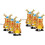 6 Pcs Julvinter Vinds Leksaker Julklockverk Present 4