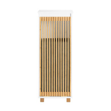 SoBuy White Laundry Cabinet with Basket, 32x85x33cm