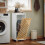 SoBuy Mobiletto Bagno con Cesto Biancheria - MDF e Bambù 10