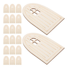 30Pcs Fairy Door Mini Trädgård Dörrar Oavslutade Diy Hantverk Kit