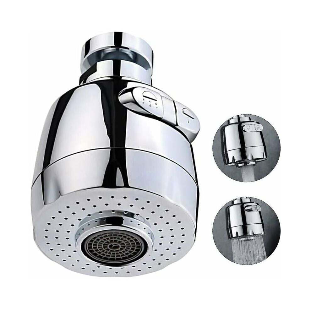 Adjustable Water Modes Stainless Steel And Plastic Faucet Sprayer Attachment, Water Saving Swivel Kitchen Sink Faucet With Anti-Splash Feature, For Ki 9061222309051