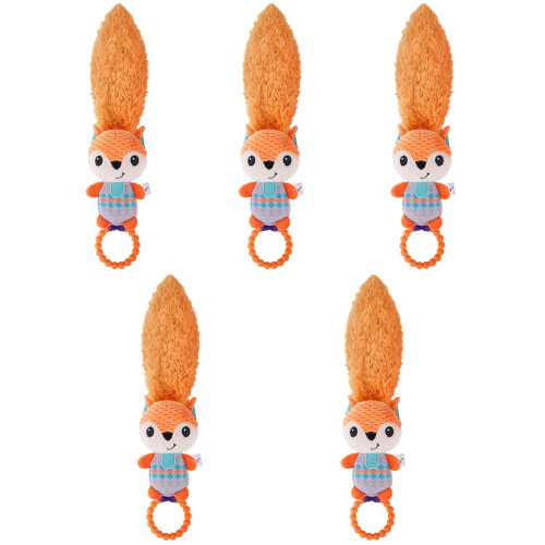 5Pcs Rattle Lång Leksak Karikatyr Trösta Plussdocka 2
