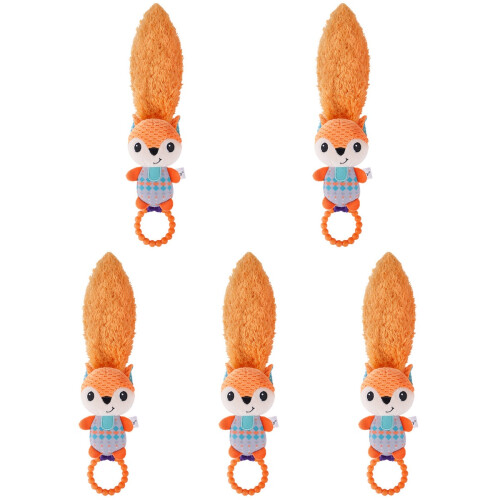 5Pcs Rattle Lång Leksak Karikatyr Trösta Plussdocka 1