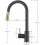 Modern Matte Black Kitchen Faucet, Jet and Spray Functions for Versatile Use 5