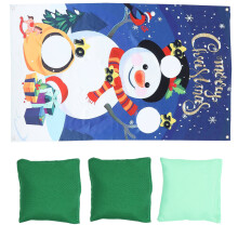 3 Set Julgranssäckar Spelet Flaggtavla Kastspel Snögubbespelet
