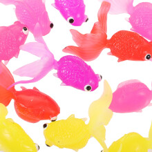 12St Goldfish Figurer För Barn I Tpr Material Realistisk Och Färgrik