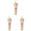 3Pcs Handkäppel Leksaker Tecknade Stoppade Plush 3