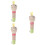 3Pcs Handkäppel Leksaker Tecknade Stoppade Plush 8