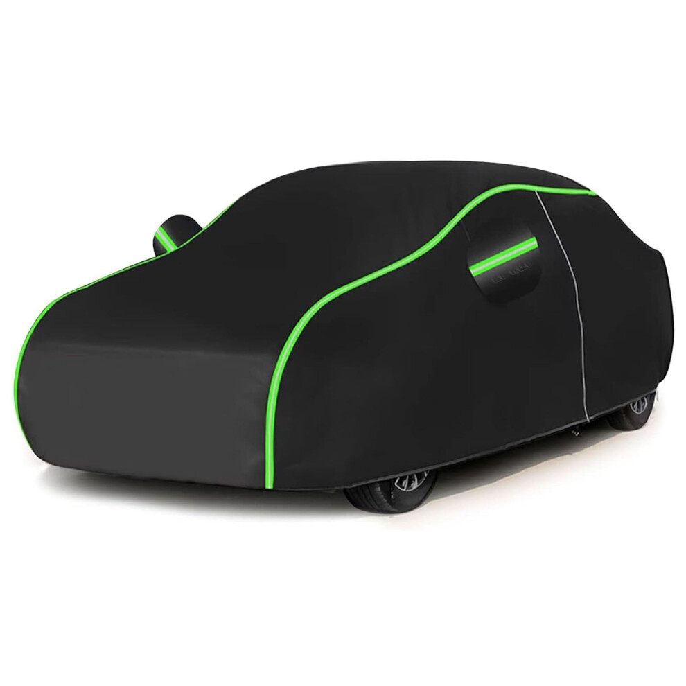 Custom Waterproof Car Cover For Bentley Arnage Drophead Coupe Blackgreen, All Weather Sun Protection With Zipper Door 9339159529485