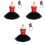 3Pcs Flickor Soldat Mönster Kläder Rollspel Kostym Set 3