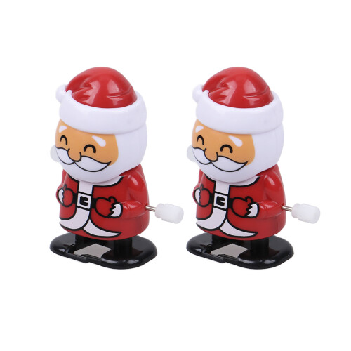 2Pcs Gående Rekvisit Modell Snurralek Santa Nickande