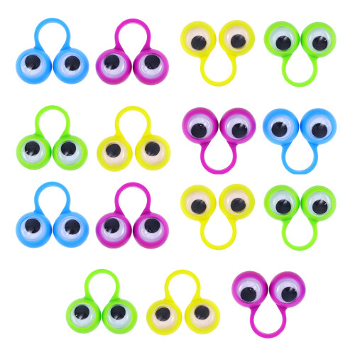 15 Stuks Oog Vingerpop Ringen Oogbal Feestattributen 2