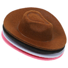 4 Mini Cowboyhoedje -geweven Ornamenten