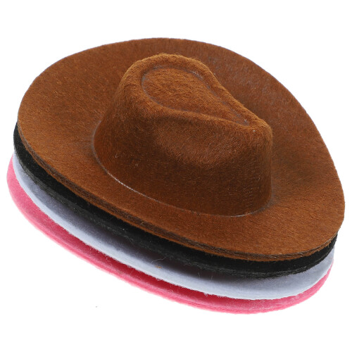 4 Mini Cowboyhoedje -geweven Ornamenten