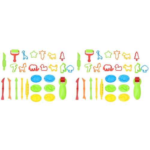 2 Sets Farbiger Ton Kit Plastilin Spielzeug 2 1