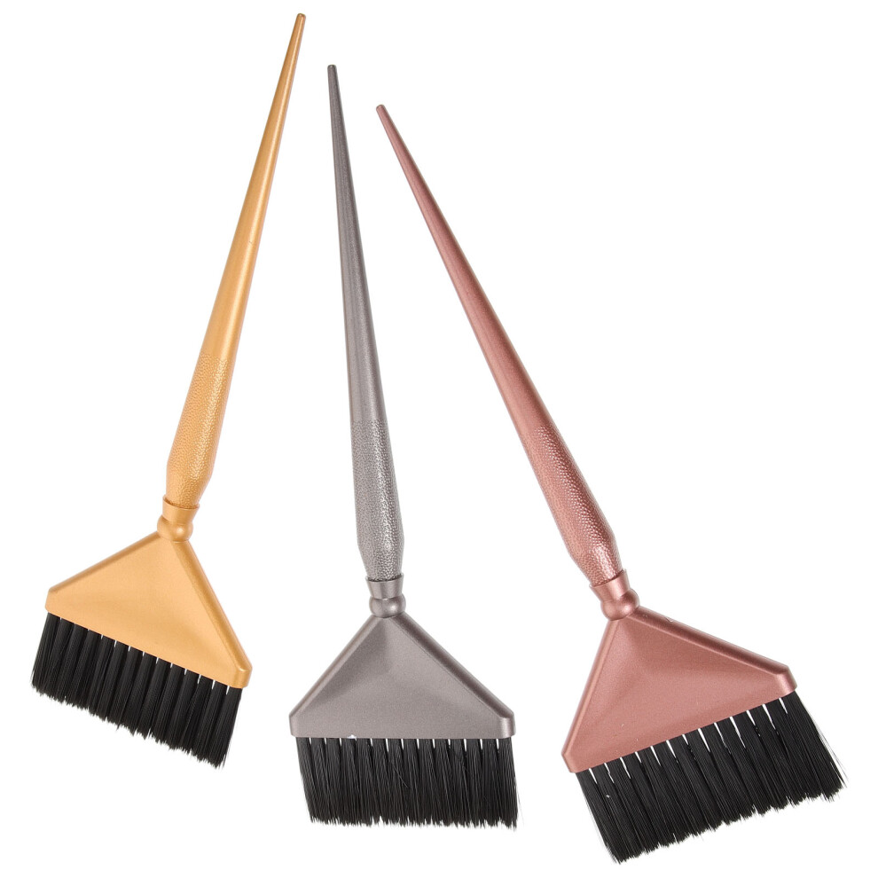 Solustre 3Pcs Salon Hair Dyeing Brushes For Coloring And Styling