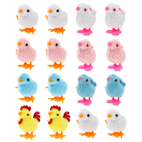 48Pcs Assorted Wind Up Toys Plush Clockwork Animals Kids Gift 1