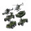 6 Pièces 1:87 Alliage Miniature Militaire Hélicoptère 1