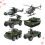 6 Pièces 1:87 Alliage Miniature Militaire Hélicoptère 8