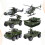 6 Pièces 1:87 Alliage Miniature Militaire Hélicoptère 4