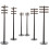 6Pcs Miniature Train Construction Telegraph Poles Sand Table Scene 6