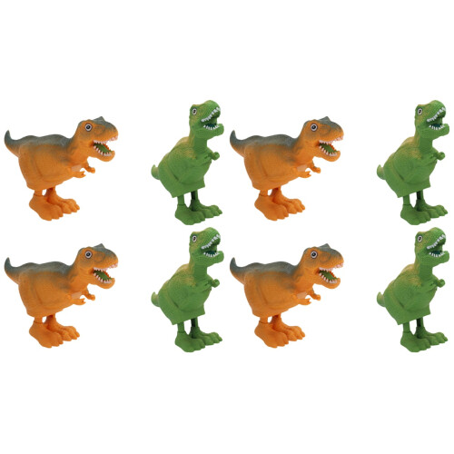 8 Pcs Plastic Wind-Up Dinosaur Clockwork Models For Home Store 1