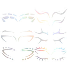 6Pcs Eye Makeup Stickers Temporary Face For Halloween