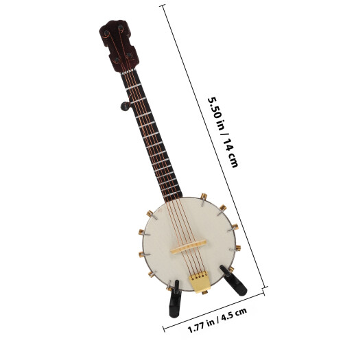 Set Banjo Model Wood Instrument With Storage Case Gift 1