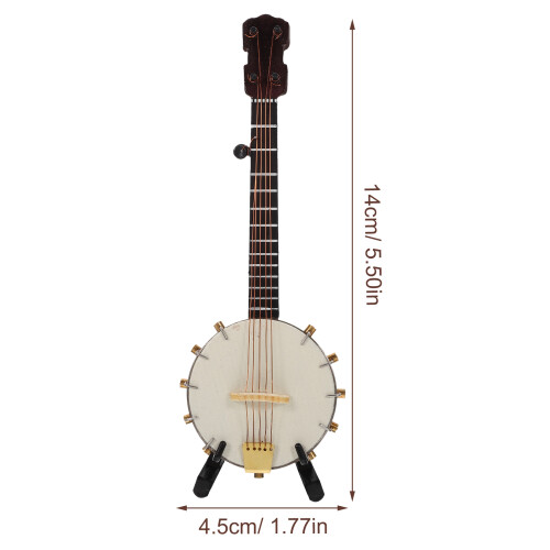 Set Banjo Model Wood Instrument With Storage Case Gift 2
